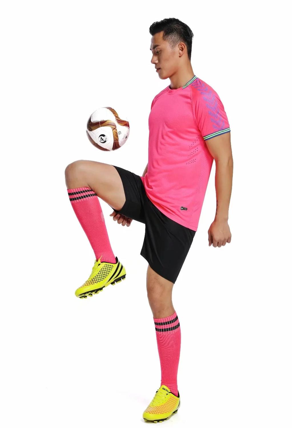 2019 2020 New Custom Blank Football Jerseys Men Maillot De Soccer Sets Football Kits for Adult Kid Sport Wear Football Tracksuit