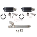 Motorcycle Full Exhaust System Middle Pipe Link Connect Motorcycle Accessories For Yamaha FZ6 FZ6-N FZ6S 2004-2009