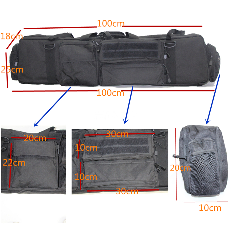 Military Double Rifle Gun Bag Backpack Case For M249 M4 M16 AR15 G36 Airsoft Carbine Carrying Bag Case for hunting