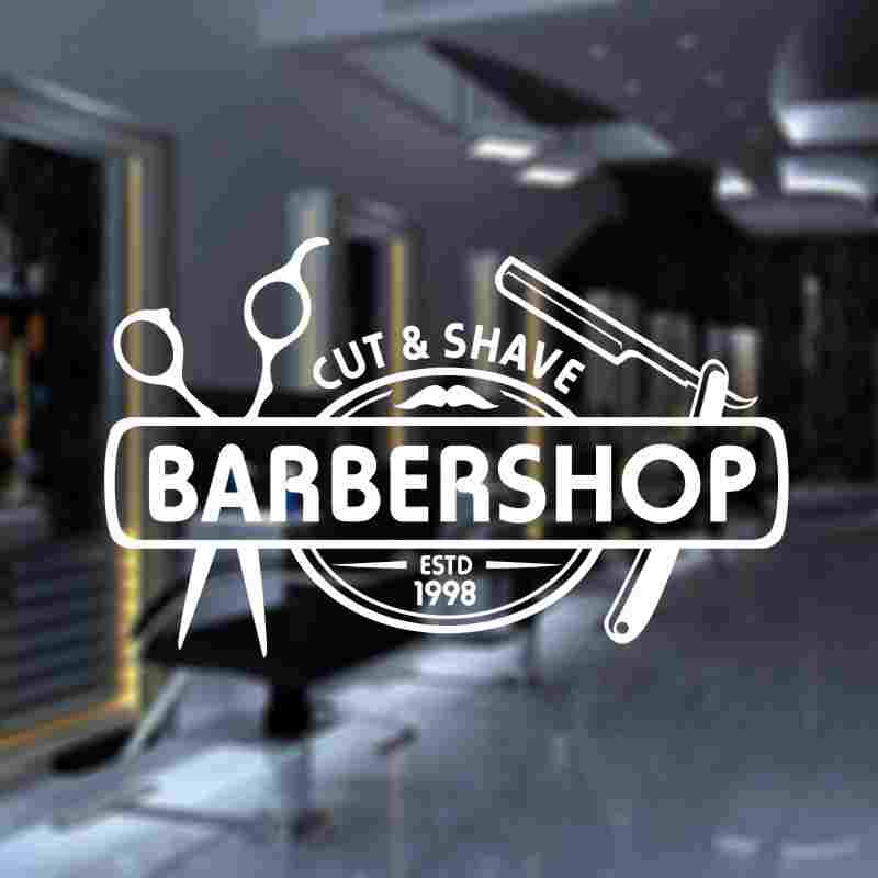 Barbershop Sticker Bread Decal Customized Vinyl Wall Art Decor Windows Decoration Haircut Shavers Glass Barber Shop Decals