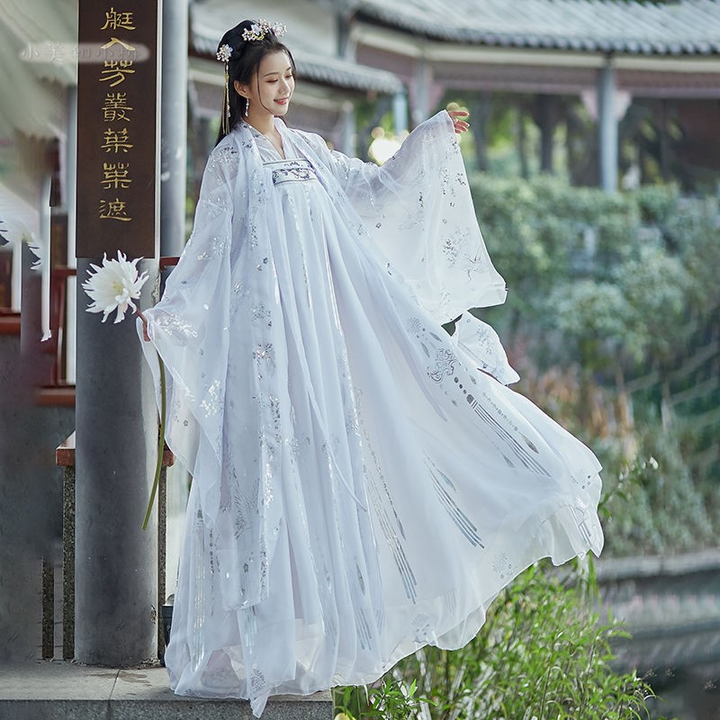 Hanfu Ming Dynasty Female Stage Fairy Costume Tulle Dress For Women Girl Student Cheap China Clothes Ancient Chinese Clothing