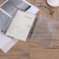 1Pc Transparent Color Plastic Clip File Folder A5/A6/A7 Notebook Loose Leaf Ring Binder Planner Agenda School Office Supplies