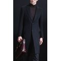 Men's pure cashmere knee length overcoat