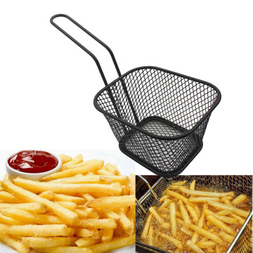 Portable Stainless Steel Chips Mini Frying Basket Strainer Fryer Kitchen Cooking Chef Basket Colander Tool French Fries Basket