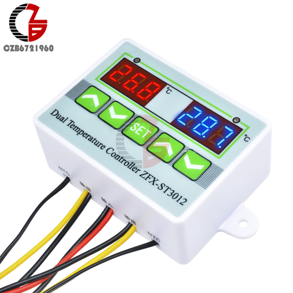 W3001 ST3012 12V 24V 110V 220V LED Digital Thermostat Temperature Controller Regulator Incubator Heating Cooling Control Meter