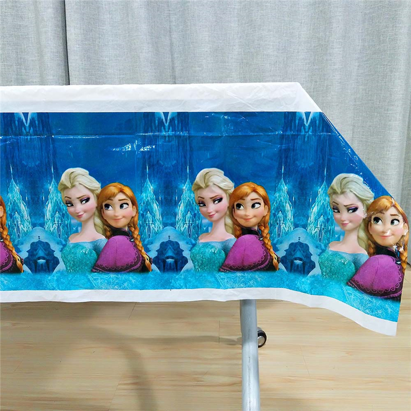Frozen Queen Tablecloth Disposable Table Cloth Theme Kids Happy Birthday Party Supplies Decoration Plastic Table Cover