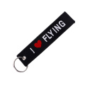 1PCS Embroidery fabric key ring car motorcycle key chain crew tag pilot bag luggage