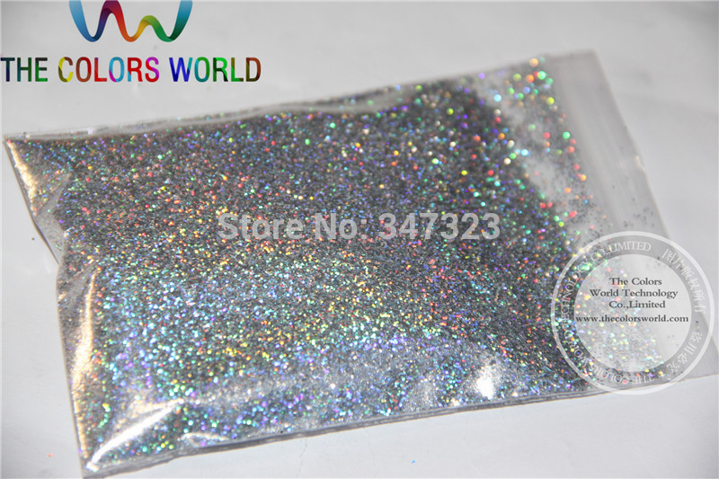 0.4MM Laser Diamond Silver Color holographic Glitter for nail gel nail polish or Other art Decoration