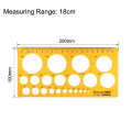 uxcell 2pcs Geometric Drawing Template Measuring Ruler Plastic 23cm 18cm for Drawing Art Design and Building Formwork