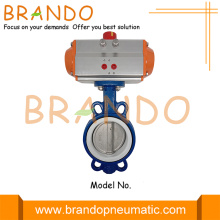 DN100 CAST Iron Pneumatic Actuator Operated Butterfly Valve