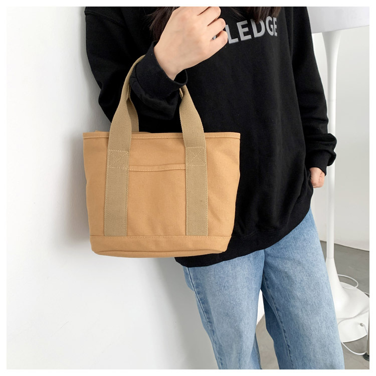 canvas striped tote bag