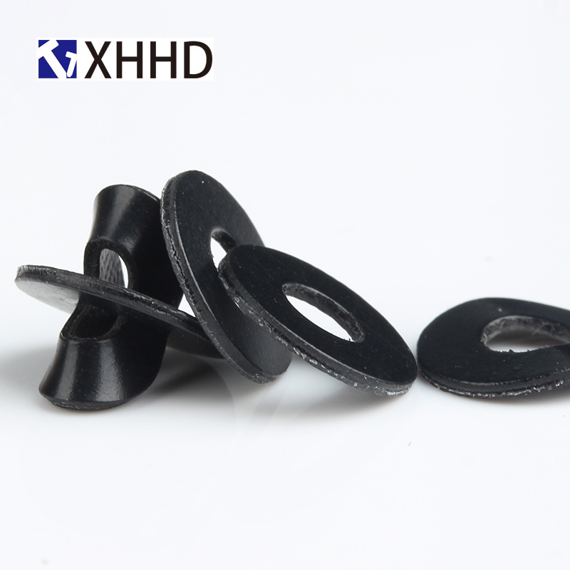 50PCS PVC Washers M2 M2.5 M3 M4 M5 M6 M8 M10 M12 Soft Plastic Gasket Black Insulation Flat Paded For Screws