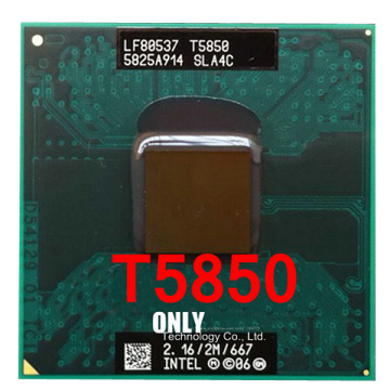 Free shipping Laptop CPU T5850 SLA4C 2.16GHz 2MB Dual Core Notebook processors Laptop CPU New&Original