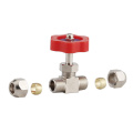 Durable Tube Nickel-Plated Brass Plug Needle Valve OD 6mm/8mm/10mm L4MB