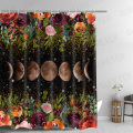 MTMETY Witchy Tarot Moon Shower Curtain Black White Polyester Waterproof Bath curtain Fabric Bathroom Decoration Bath Screens