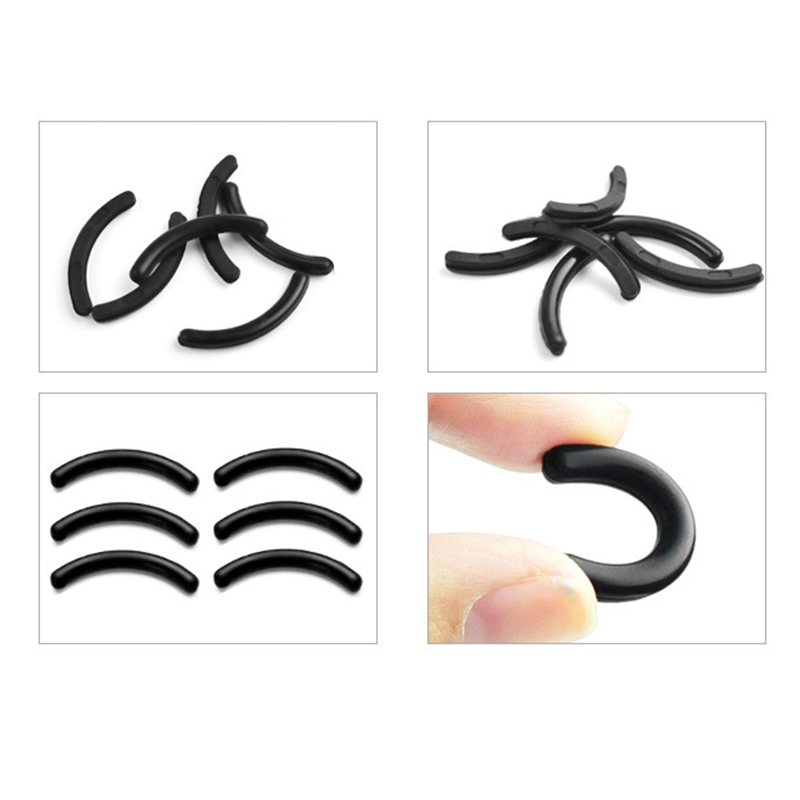 10pcs/set Black High Elastic Eyelashes Curler Replacement Pads Women Refill Silicone Durable Universal Cosmetic Makeup Tools