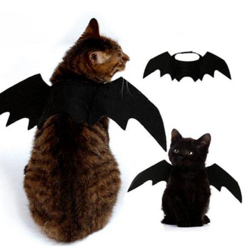 New Cute Halloween Cat Costume Pet Cat Bat black Wings Pet Dress Up Jewelry 2019 high quality Halloween Decorations