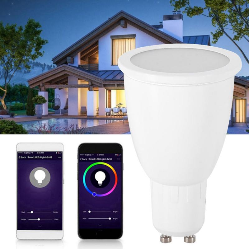 Smart LED Light Bulb 6W GU10/GU5.3/E27/E14 RGBW WiFi Led Dimmable Lamp Cup Compatible with Alexa Google Home APP Remote Control