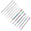 ForeverLily Nail Cuticle Nipper Stainless Steel Cuticle Pusher Tweezer Dead Skin Push Remover Nail File Manicure Art Tool