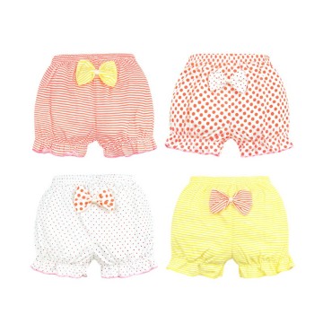 Cotton Baby Underwear Kids Soft Boxer Briefs Girl Underpants Infant Cute Stripe Bow Panties Baby Breathable Shorts
