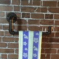 Retro Water Pipe Towel Rack Bathroom Wrought Iron Toilet Coat Rack Creative Industrial Wind Wall Decorative Frame