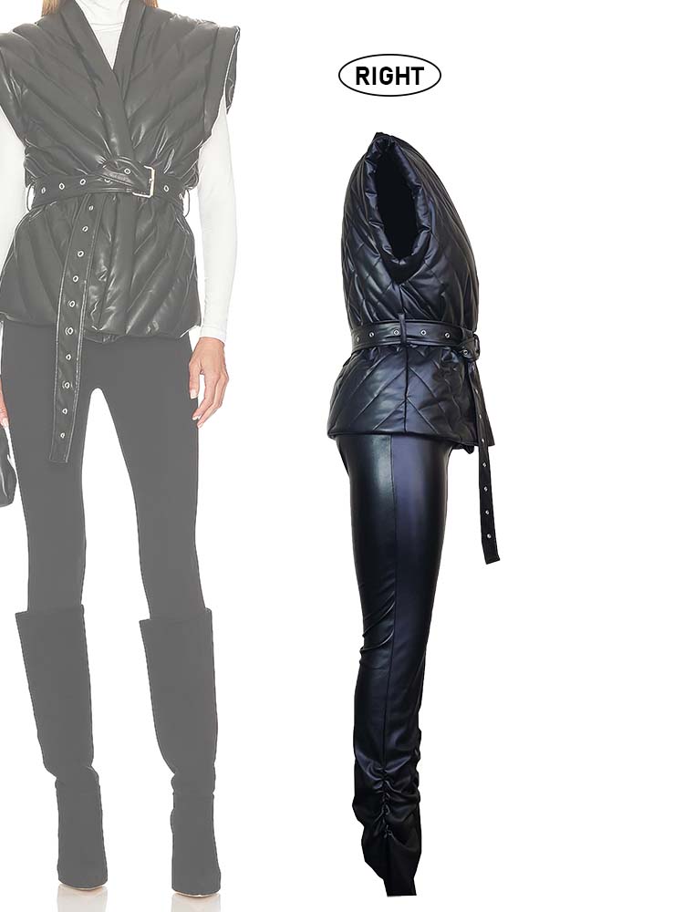 Vest Quilting Faux Leather Jpg