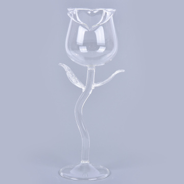 1/2Pc Creative Wine Glass Rose Flower Shape Goblet Lead-Free Red Wine Cocktail Glasses Home Wedding Party Barware Drinkware