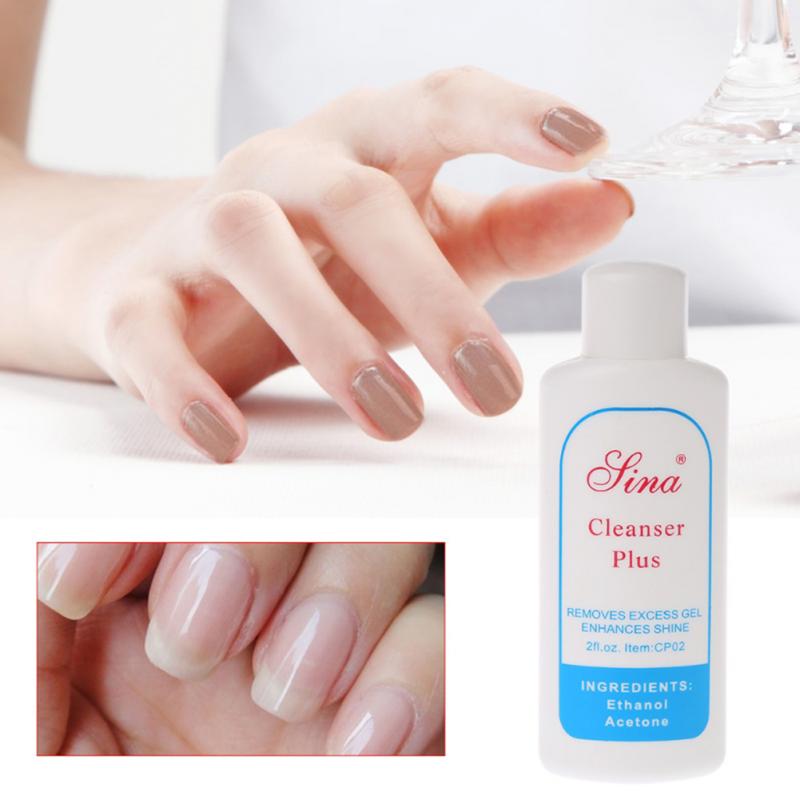 60ml Enhances Shine Solvent Cleaner Remove Excess Nail UV Gel Polish Surface Sticky Layer Residue Degreaser Nail Art tools TSLM1