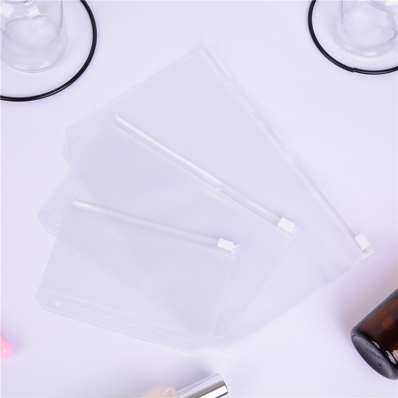 Transparent PVC Loose-Leaf Pouch With Self-Styled Zipper A5/A6/A7 File Holder Standard Filing Product