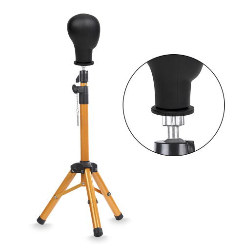 Luxurious Golden Canvas Block Head Tripod Wig Stand Supplier, Supply Various Luxurious Golden Canvas Block Head Tripod Wig Stand of High Quality