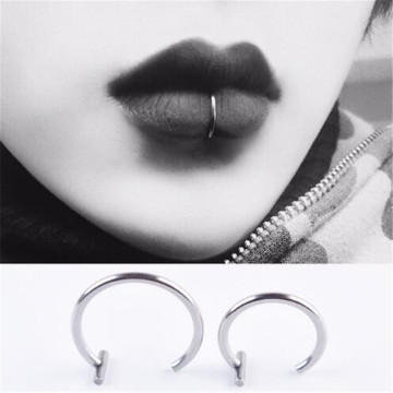 Trendy New Medical Titanium Punk Clip on Fake Piercing Body Nose Lip Rings Unisex Nose Ring Women Septum Piercing Jewelry
