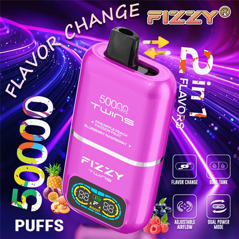 Fizzy Twins 50000 Puffs Disposable Vape Bar