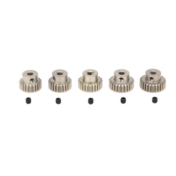 5pcs Durable 48DP 21T 22T 23T 24T 25T Pinion Motor Gear Combo Set For 1/10 Rc Car Brushed Brushless Motor