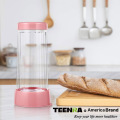 TEENRA 1Pcs Plastic Sieve Cup Powder Flour Sieve Rotate Convenient Durable Manual Flour Sieve Kitchen Baking Pastry Tools