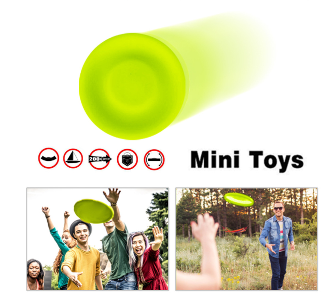 Mini Beach flying disk for outdoor sports silicone disc decompression toys to play beach entertainment toys