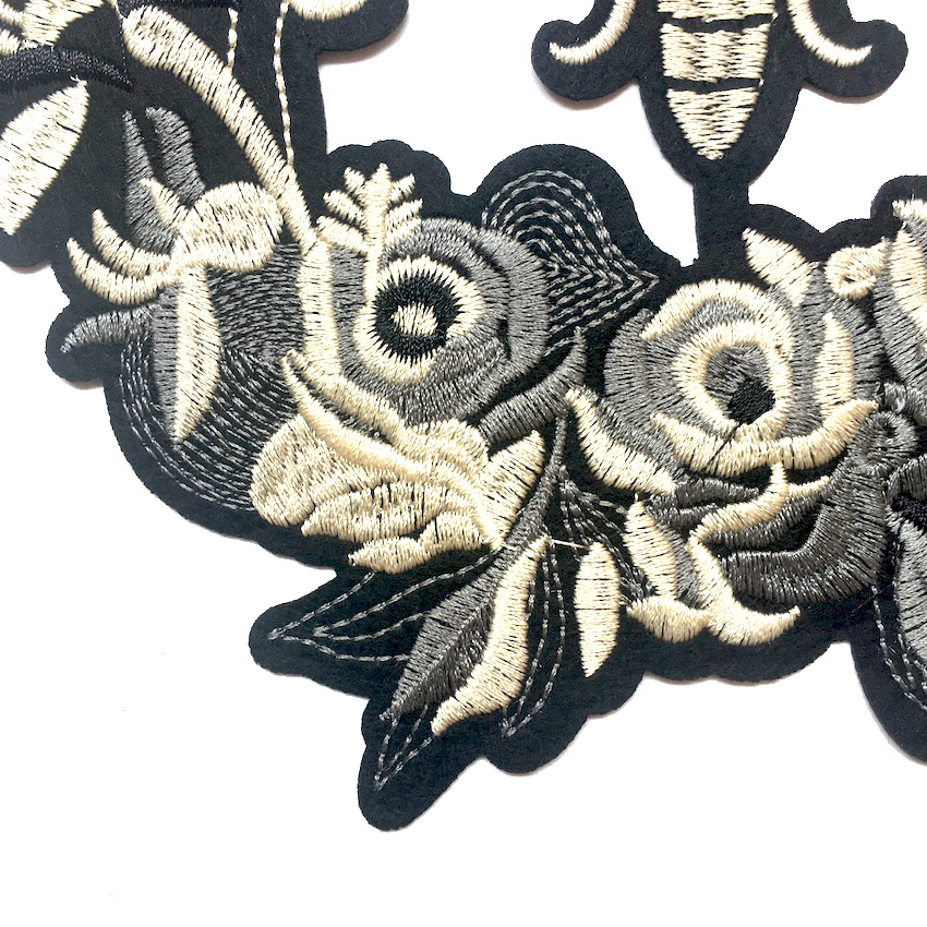 Wholesale 1Piece Fashion Cool Bee Crown Flower Iron on Patches for Clothes Patch Applique Badge Clothes Patch LSHB629