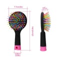 Baby Hair Brush Rainbow Head Massager children Comb Girls Hair Brush Bath Anti-static Brush princess Comb With Mirror