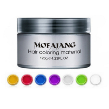 Mofajang 7 Colors temporary hair color Wax Cream Pastel Hairstyles Hair Dye Gel Mud Paint Mud Colored Creme Silver Coloring Wax
