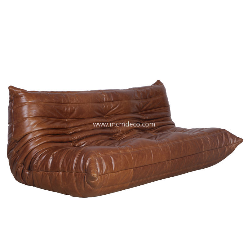 Tan Togo Sofa In Aniline Leather 1