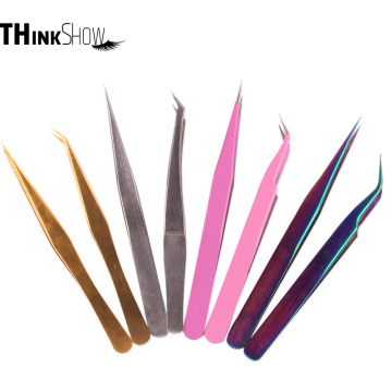 THINKSHOW Various Style Stainless Slivery Tweezer for Eyelash Extension Ultra Precision Eyebrow Tweezers VETUS ST Series Tweezer