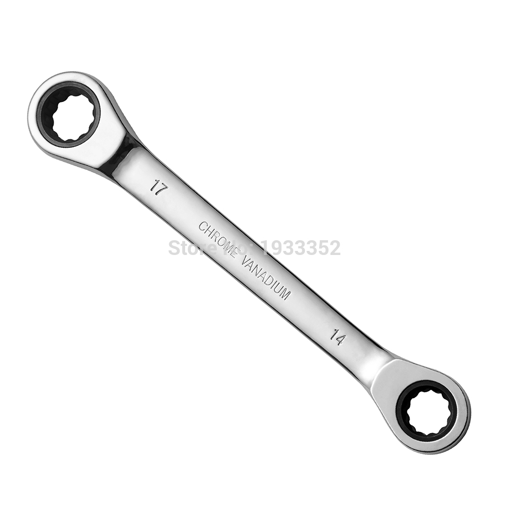 8-19mm Double Head Ratchet Combination Wrenches Set Hand Tool for Nut Spanner Chrome Finish Good Quality