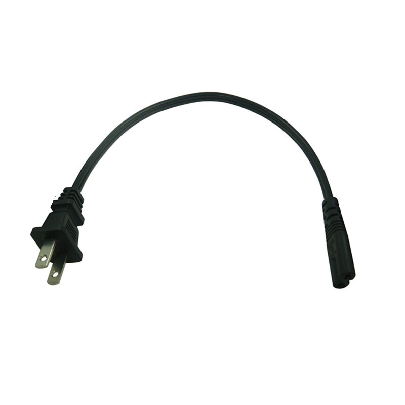 NEMA 1-15P 2pin male plug to IEC 320 C7 IEC320 short AC Power cable cord 20CM For AC Adapter Laptop Notebook