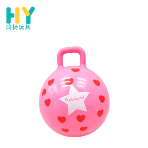 Gloss Pastel Dot Handle Jump Toy Balls