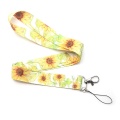 Sunflowers Neck Strap Lanyard for Keys ID Card Badge Holder Mobile Straps Phone Rope Keychain Ribbon Necklaces Keycord Webbing