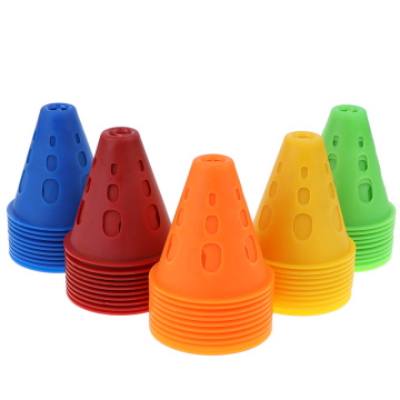 Brand New 10Pcs/Lot Sport Football Soccer Rugby Training Cone Cylinder Outdoor Football Train Obstacles For Roller Skating