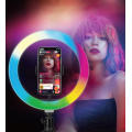 ring light 26cm Selfie RGB Ring Light Merry Christmas Photography Lighting with Tripod Bluetooth Remote Control for Photo Video