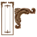 VZLX Floral Wood Carved Corner Applique Wooden Carving Decal Furniture Cabinet Door Frame Wall Home Decoration Accessories