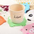 Kawayii Cartoon Coasters for Hot Mike Coffee Silicone Cup Mat Placemat Drink coaster Individual Kitchen Stuff Table Pad holder