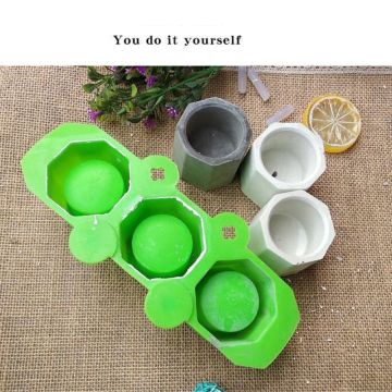 Silicone Mold Geometric Polygonal Concrete Flower Pot Vase Cup Silicone Mold