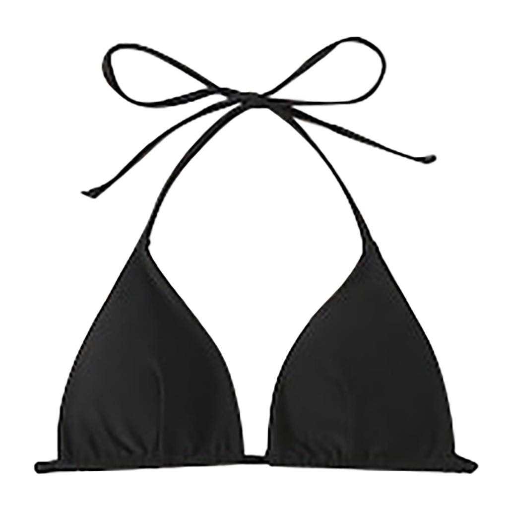 Sexy Women Bikini Solid Color Padded Swimwear Bathing Beachwear Swimming Top Halter Beach Bra Cross Bandage 2021 #YL5